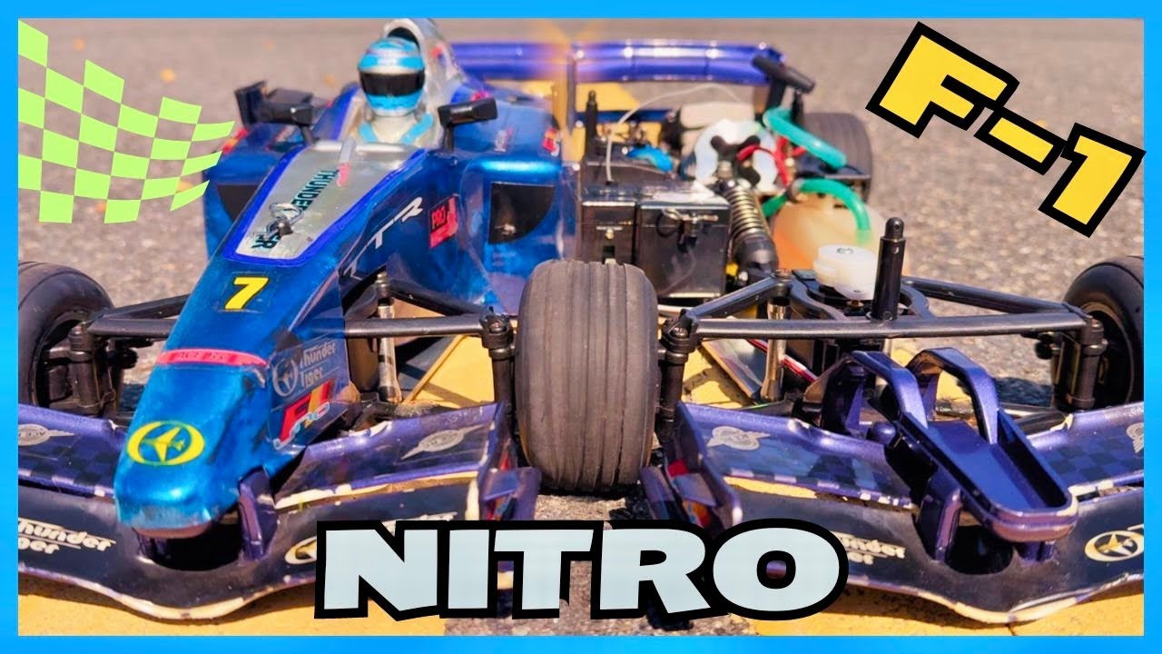 Thunder Tiger F-1 Formula Nitro RC Review & Road Test - Laydown Engine & Dual Exhaust