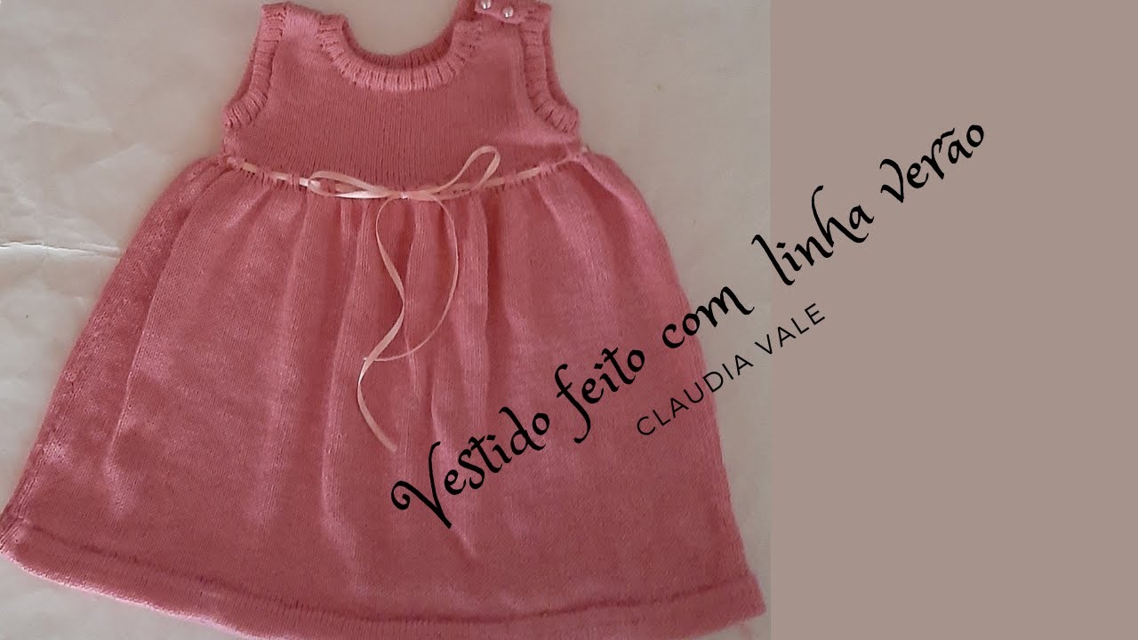 tricô a maquina vestido verão parte 1