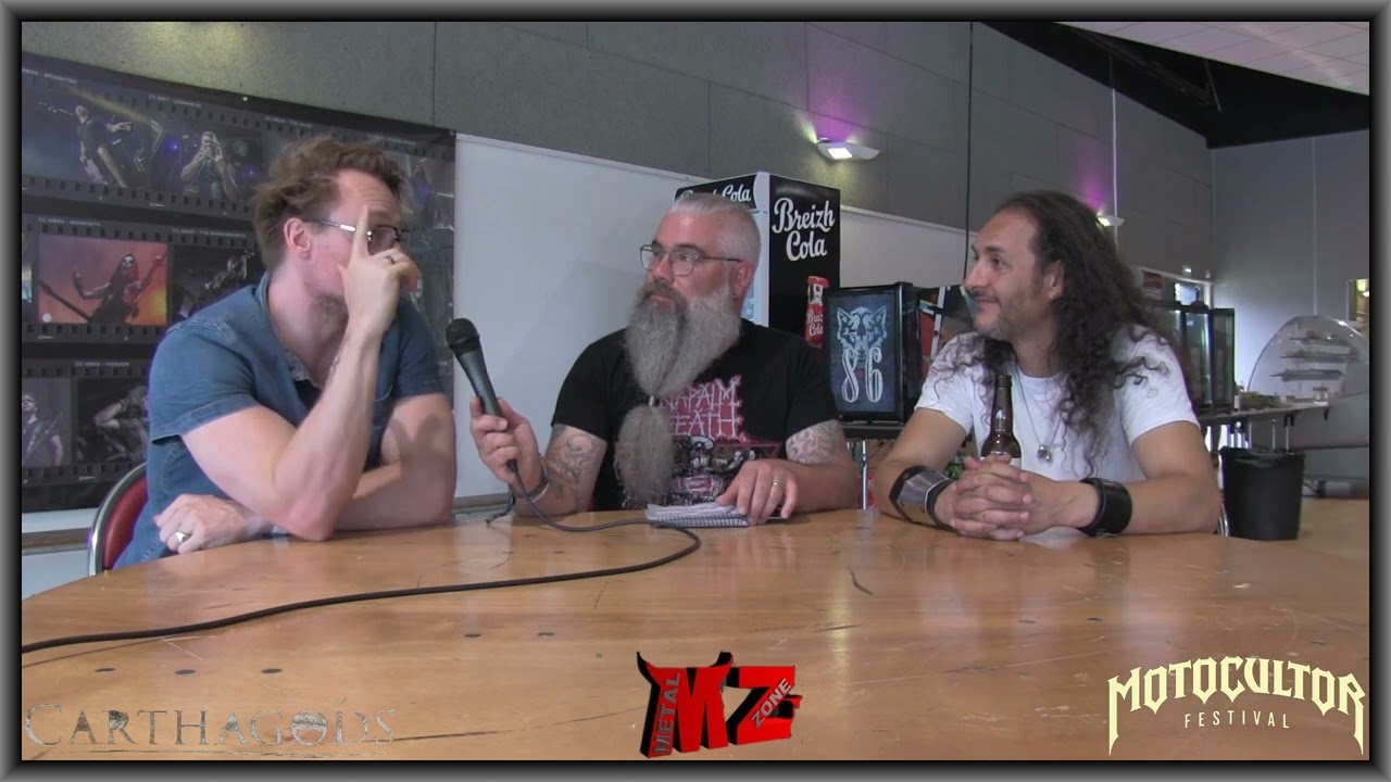 METAL ZONE Oxygène Radio - L'interview de CARTHAGODS au MOTOCULTOR à CARHAIX - 18/08/2023