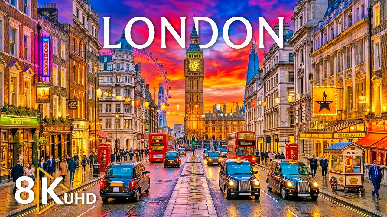 London 8K HDR | Stunning City Views, Tower Bridge & Iconic London Landmarks