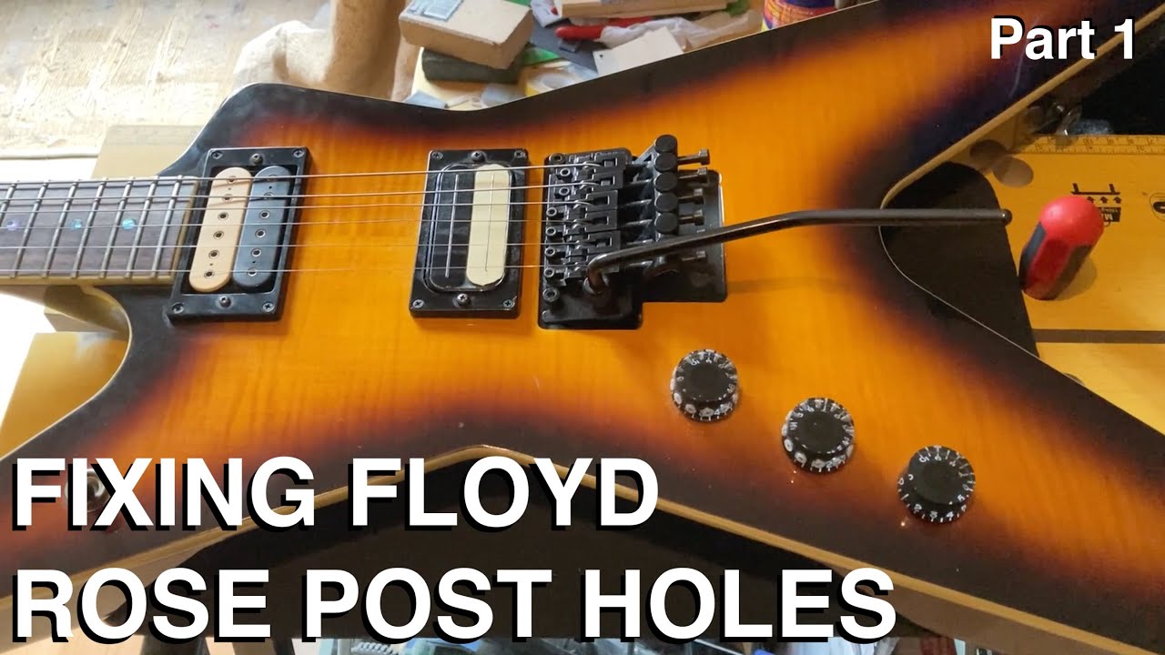 Repairing Floyd Rose bridge post holes (part 1)
