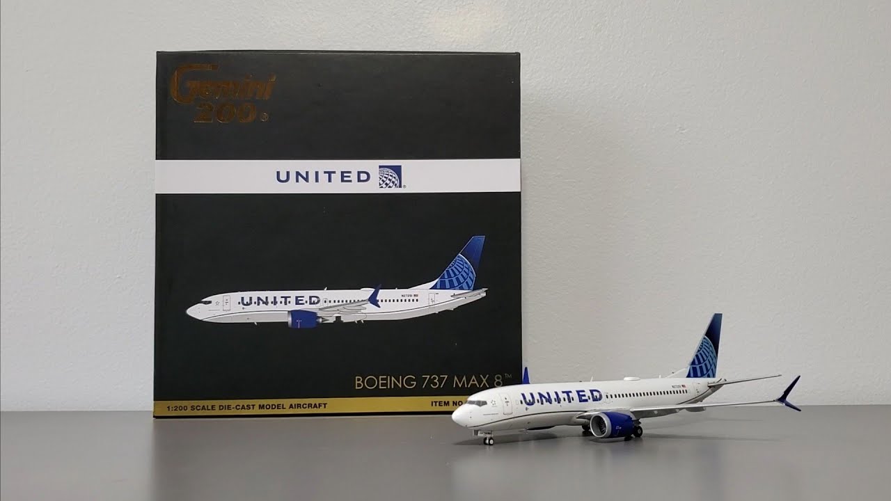 Gemini 200 United Airlines Boeing 737 MAX 8 [N27251] 1:200 Scale Model Airplane Review