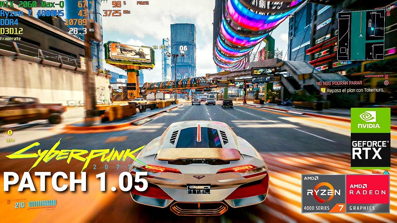 Cyberpunk 2077 - Update 1.05 Performance on RTX 2060 Max-Q (ASUS ROG ZEPHYRUS G14)