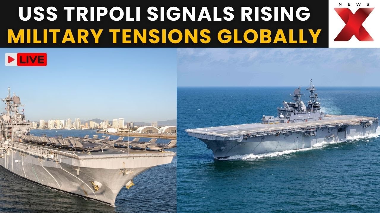 US Military Boost LIVE: USS Tripoli With Marines Enters Strategic Waters
