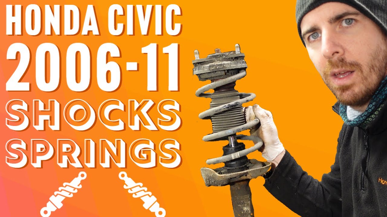 How To Replace Honda Civic Front Shock Absorber and Spring 2005 2006 2007 2008 2009 2010
