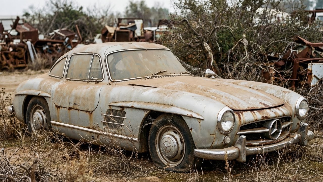 Mercedes Benz 300SL Gullwing 1955 Review | Iconic Design & ASMR Car Restoration
