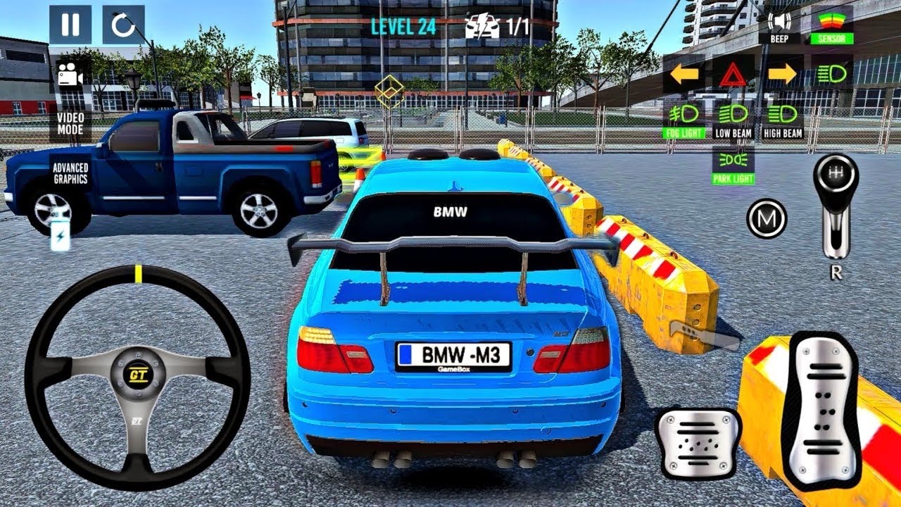 Car Parking Driving License 3D: BMW M3 V6 multi-level parking - android gameplay