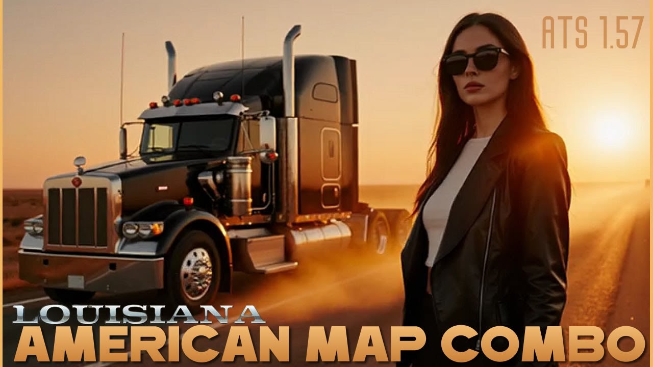Набор карт Луизианы для ATS 1.57 ★ 16 карт, включая Cost to Coast, Reforma, Promods Canada ★ Руко...