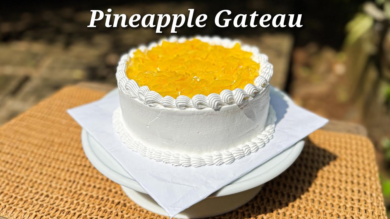 Pineapple Gateau | අන්නාසි ගැටෝ #gâteau #cakerecipe #food #cake #pineapple #fyp #cakedesign  #baking