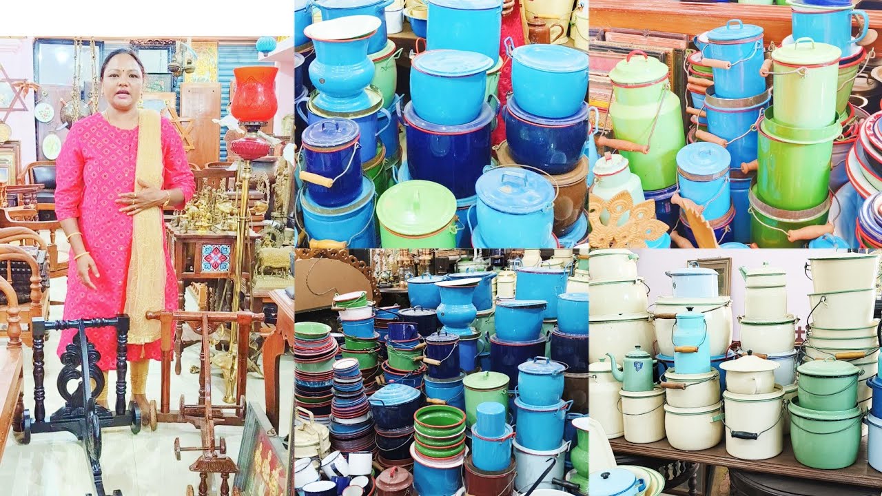 Karaikudi Traditional Antique brass bronze wooden collection market/காரைக்குடி மங்கு பாத்திரங்கள்