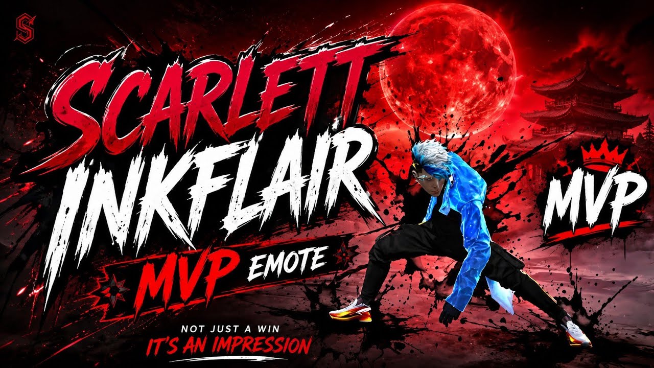 💎 Scarlett Inkflair MVP Emote Full Review | Worth It? | FF MAX