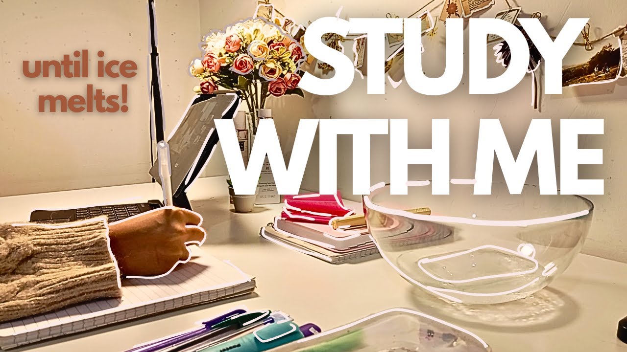 4-HR Study With Me UNTIL ICE MELTS | Rain sounds, hyperfocus, pomodoro 50/10