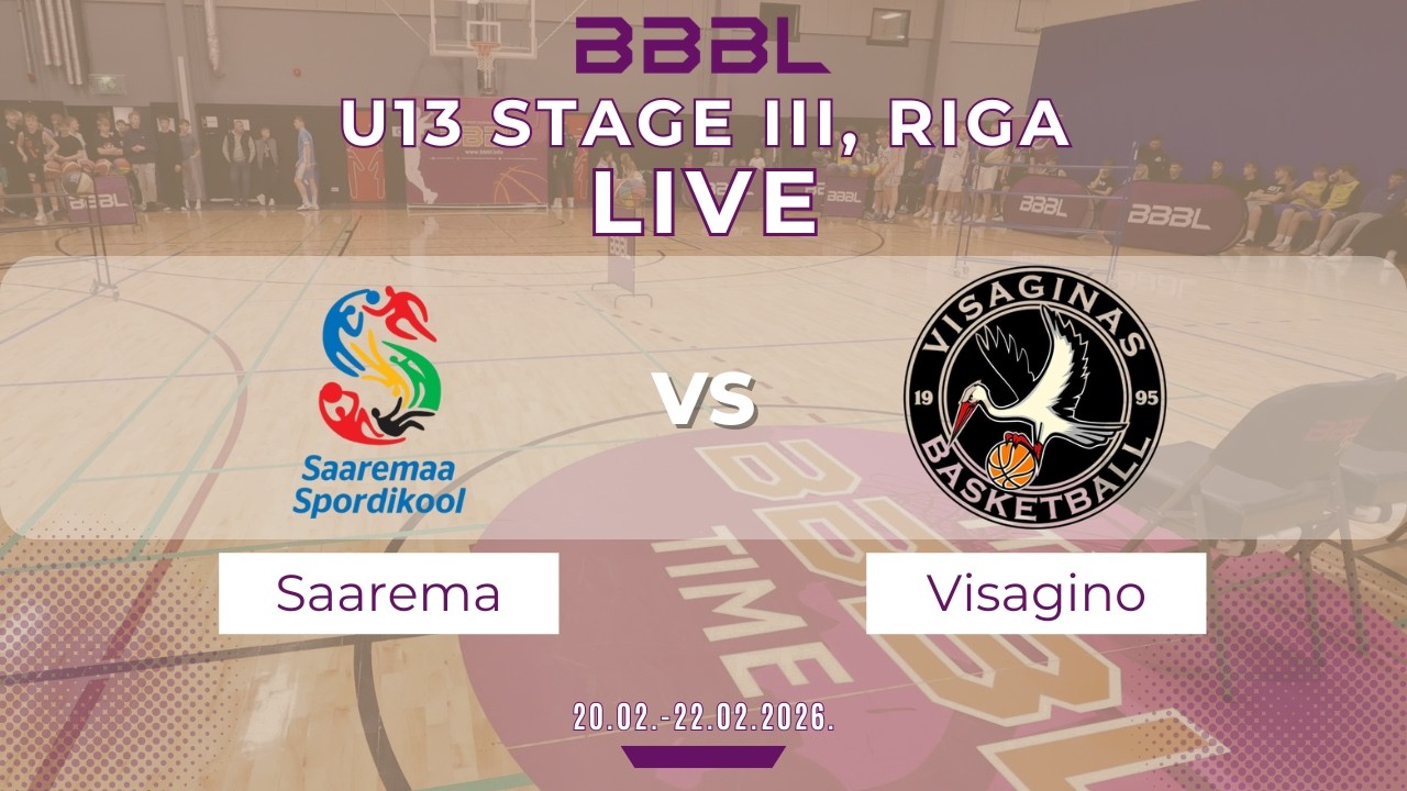 Saaremaa Spordikool/Vesse 2013 vs Visagino KM 2013 | BBBL U13 | Stage III