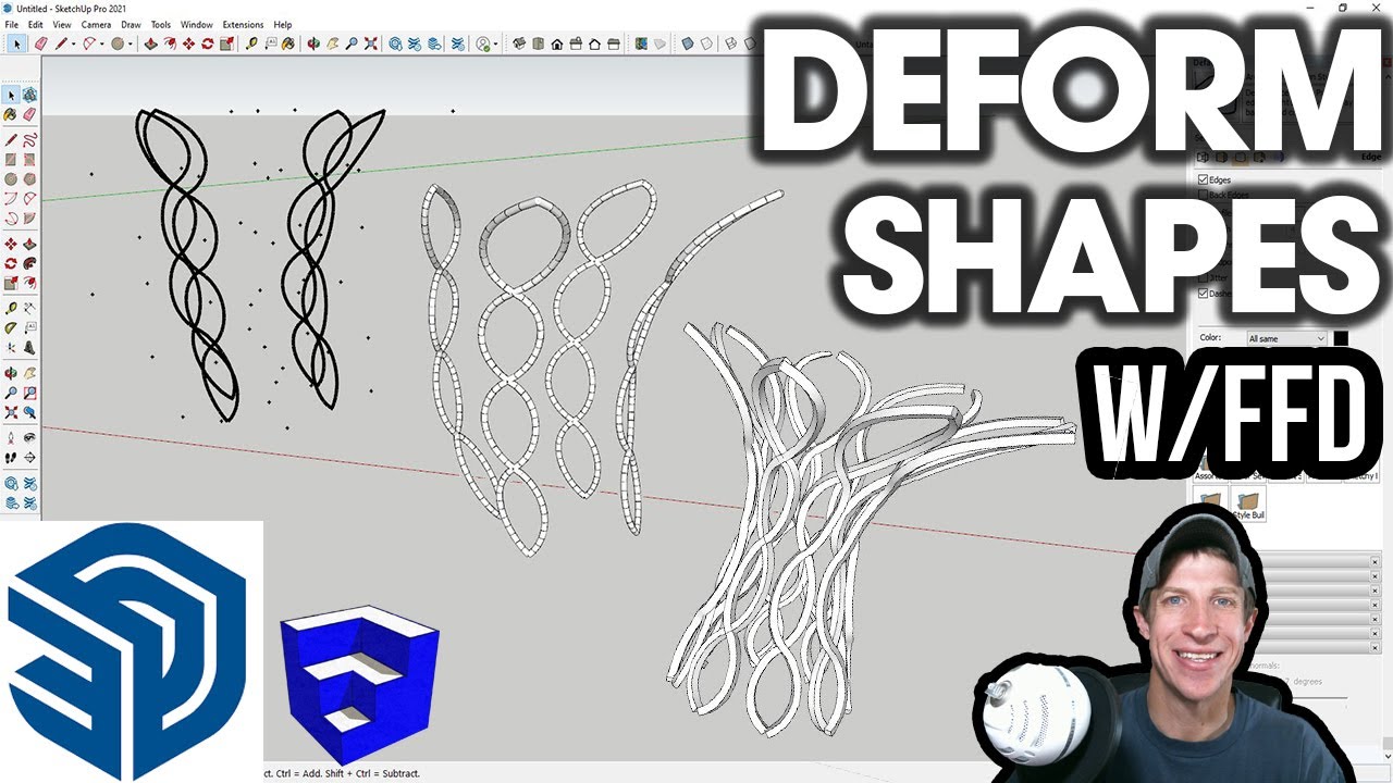 Deforming Shapes with LATTICES with FFD in SketchUp