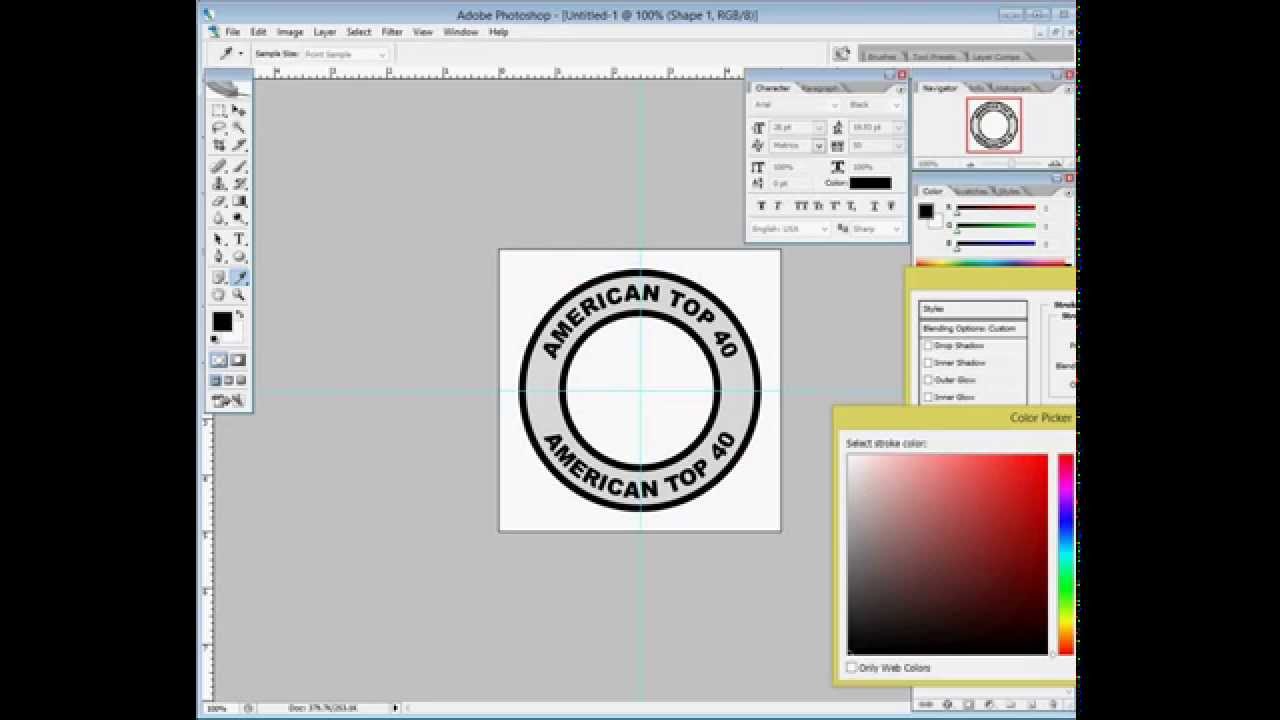 Photoshop Tutorial, TEXT TO PATH