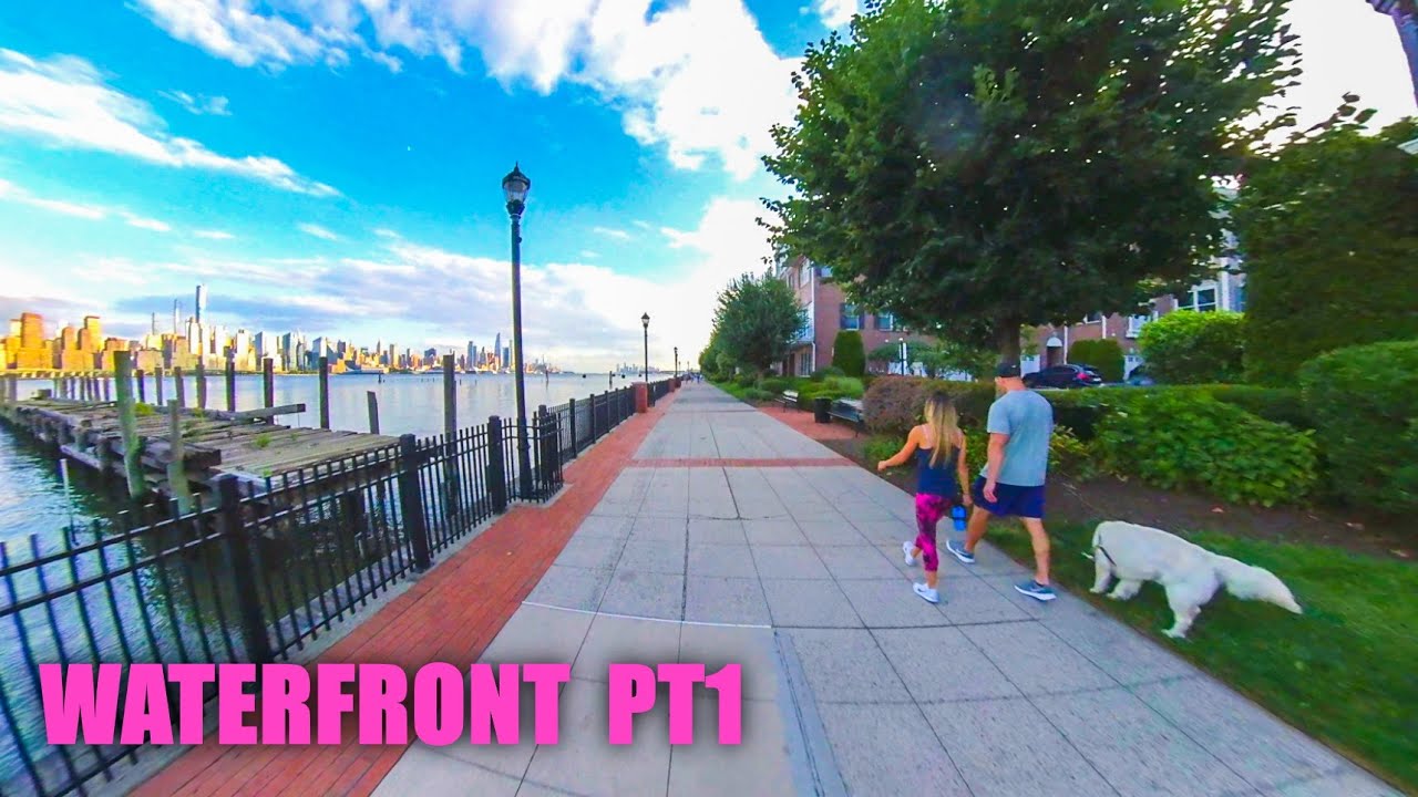 Biking NJ VR 360° HUDSON RIVER WATERFRONT PT 1 - NYC Skyline Biking | Biking Cycling New Jersey