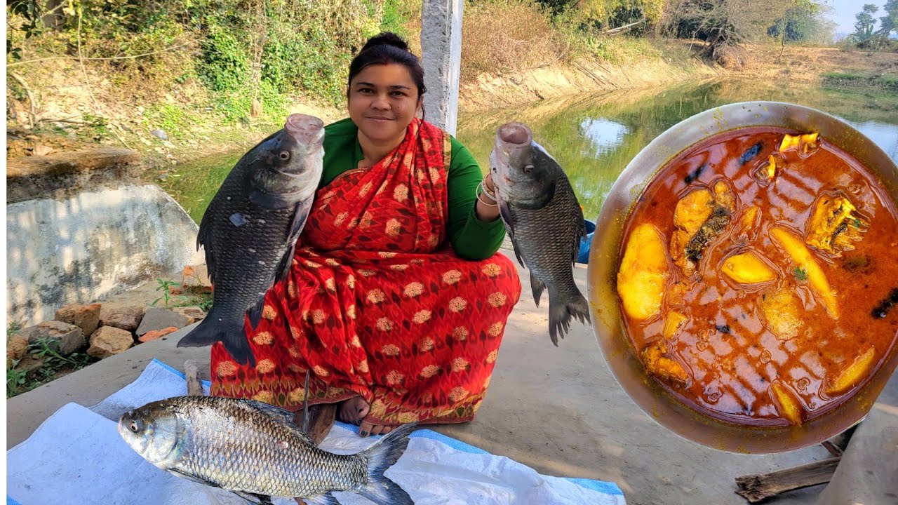 3 kg size জ্যান্ত দেশি কাতলা মাছের পাতলা ঝোল রেসিপি, গরমে তৃপ্তিদায়ক|| katla fish curry recipe