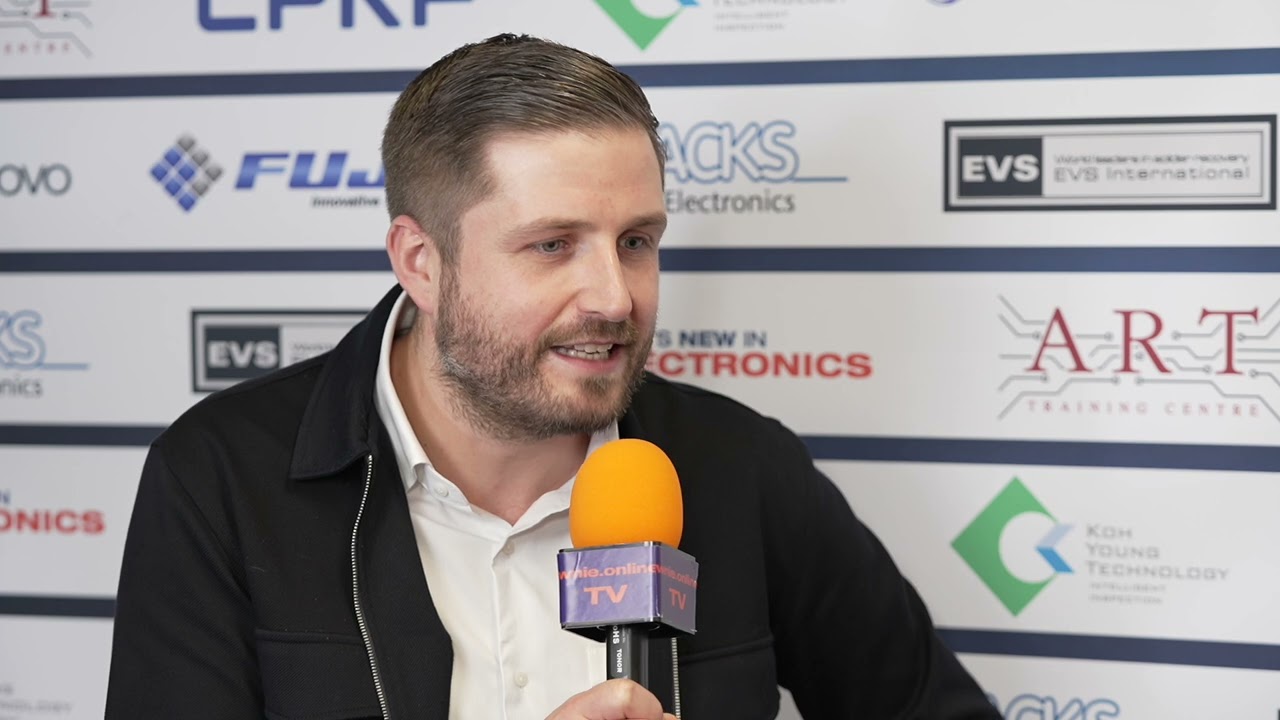 Joe Whaley from Sony UK Technology Centre at Southern Manufacturing 2026, in Farnborough