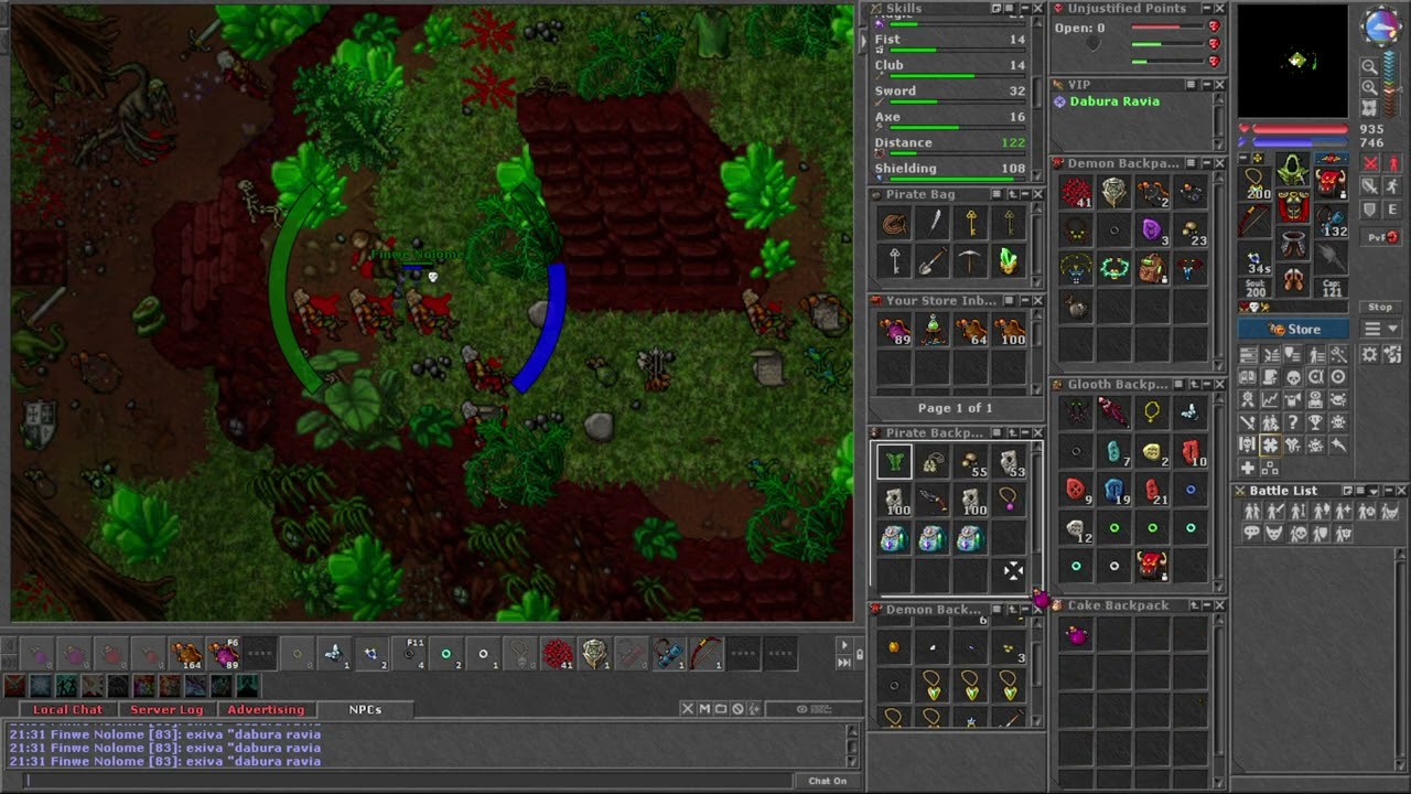 Tibia PK Lobera - Dabura Ravia 49 Master Sorcerer (AOL)