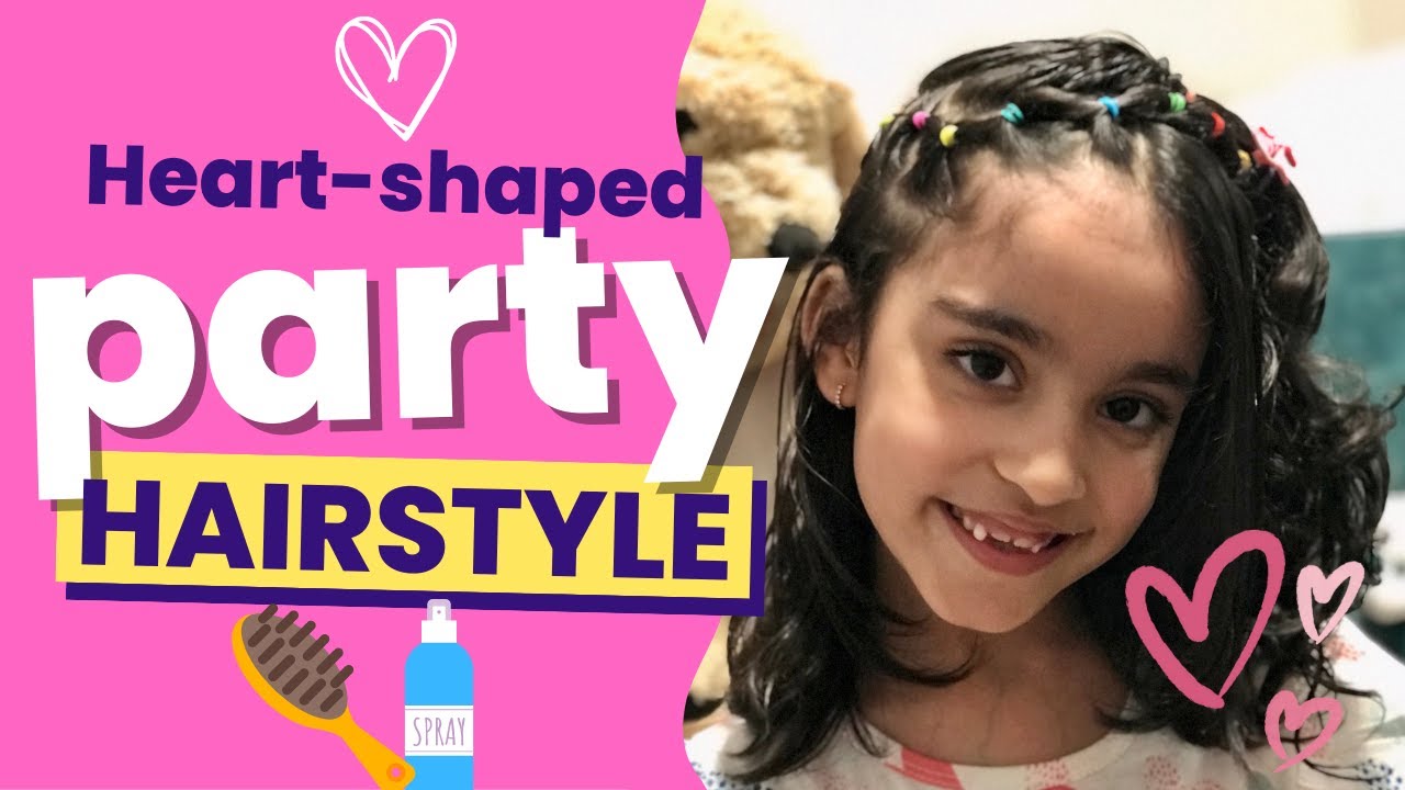 Easy Heart-Shaped Party Hairstyle for Kids