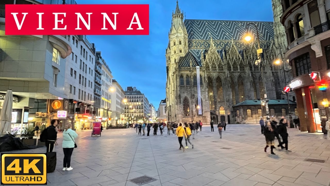 Vienna, Evening City Walk || 4K UHD