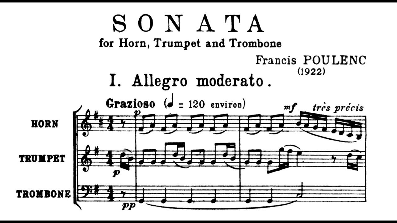 Poulenc - Sonata for Horn, Trumpet, and Trombone [score]