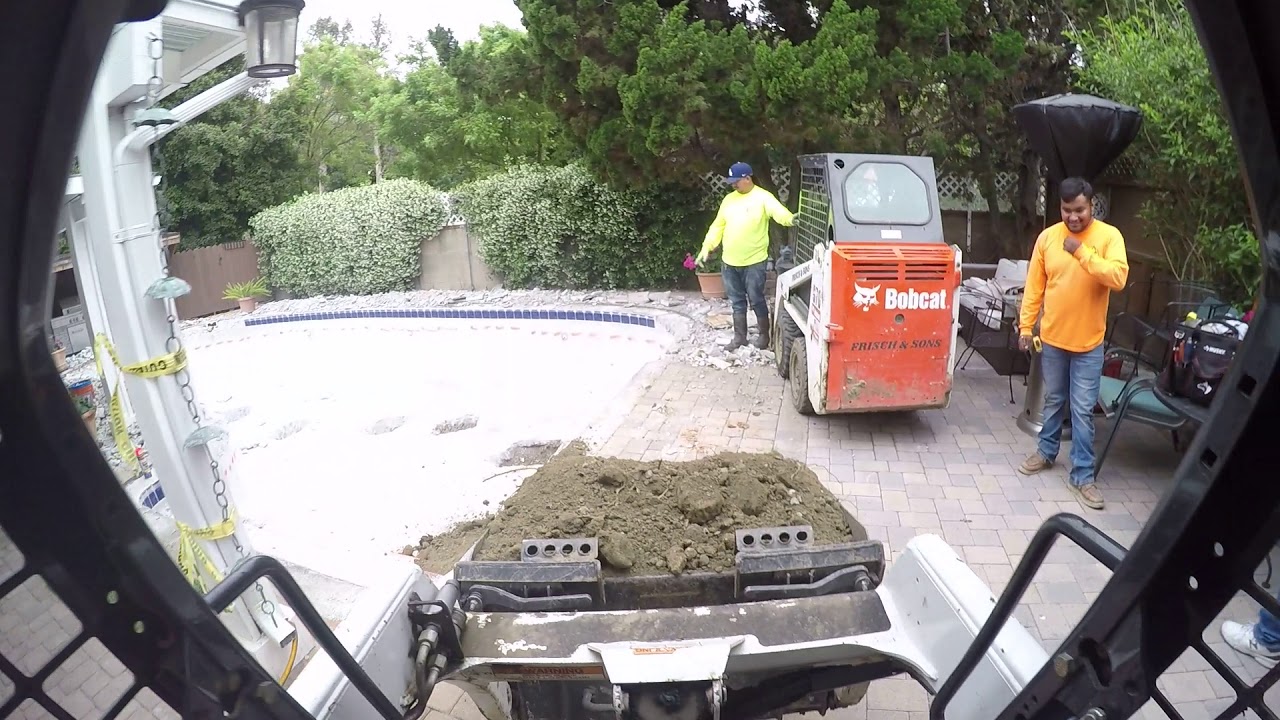 Swimming Pool Backfill with Bobcat S70
