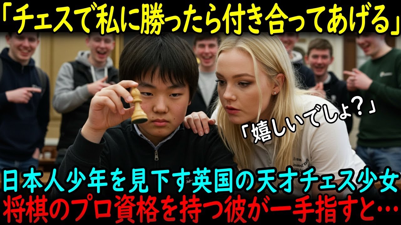 「チェスで私に勝ったら付き合ってあげる」イギリスの大学チェス女王が日本の少年棋士を挑発&hellip;&hellip;しかし、彼はプロ資格を得た将棋の天才だった【海外の反応】