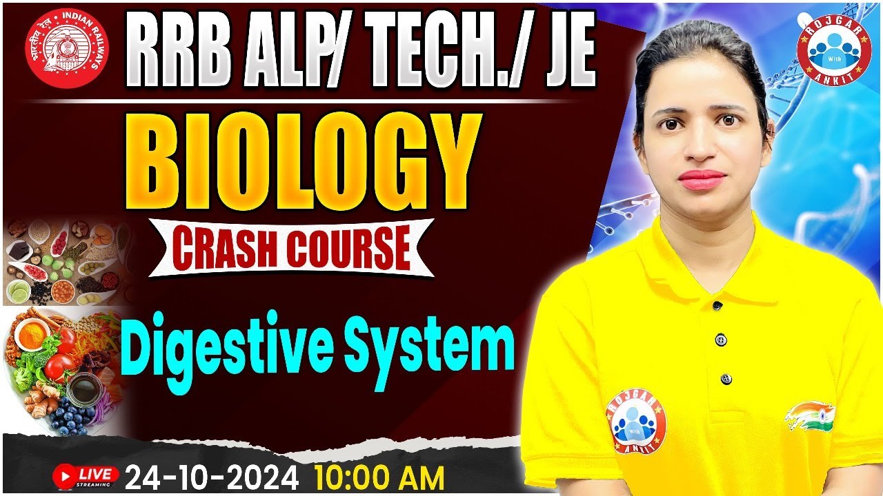 RRB ALP, Technician Science Class | RRB JE Science | Digestive System | Biology For Railway Exams