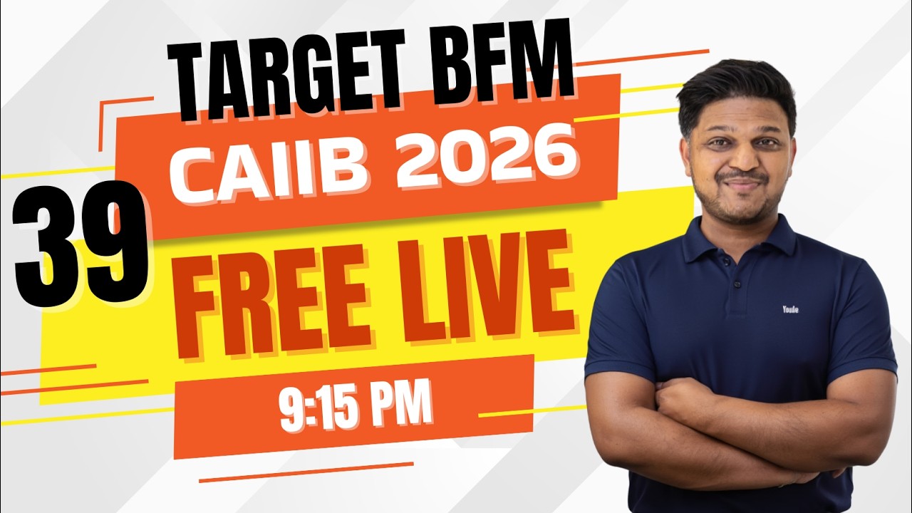 CAIIB BFM English Live #39 | Important Conceptual Topics | CAIIB BFM Preparation