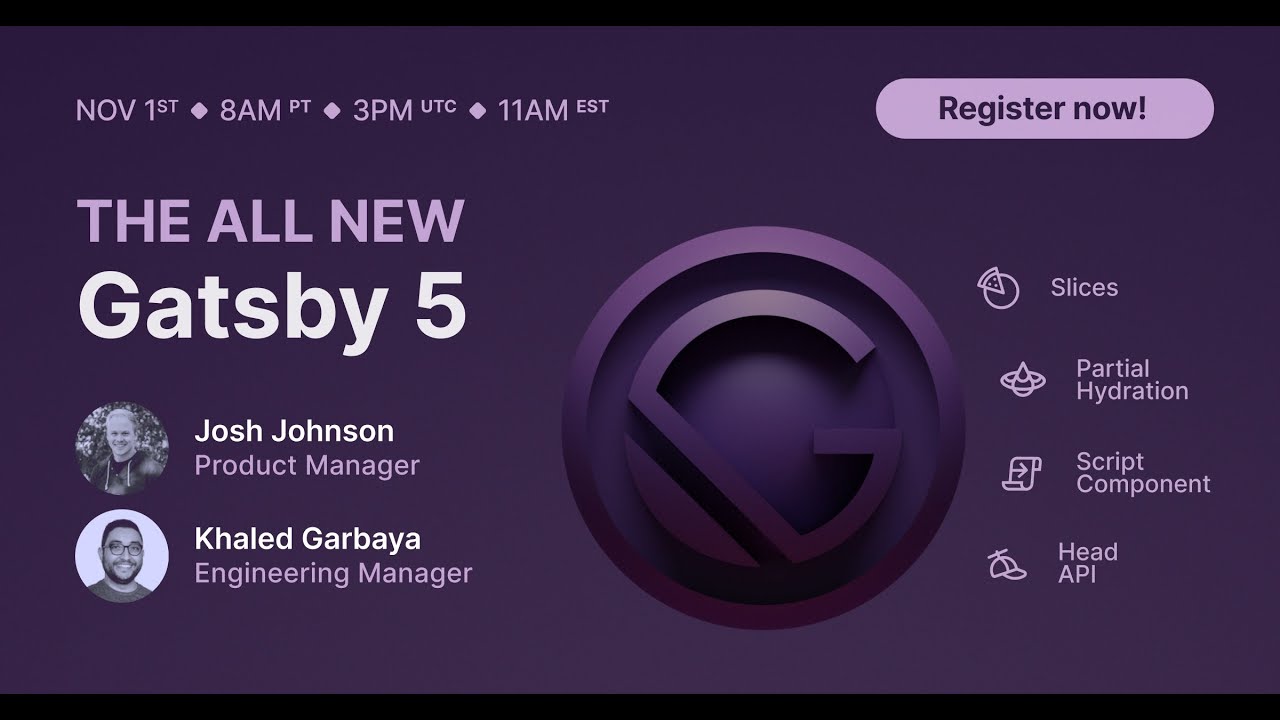 Webinar | The All New Gatsby 5