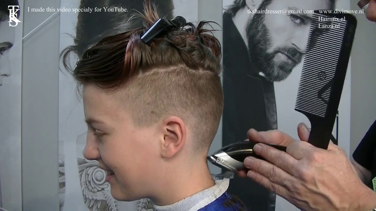 Theo made me this Super Short BLUE hairstyle! Emma s C & C turorial by TKS