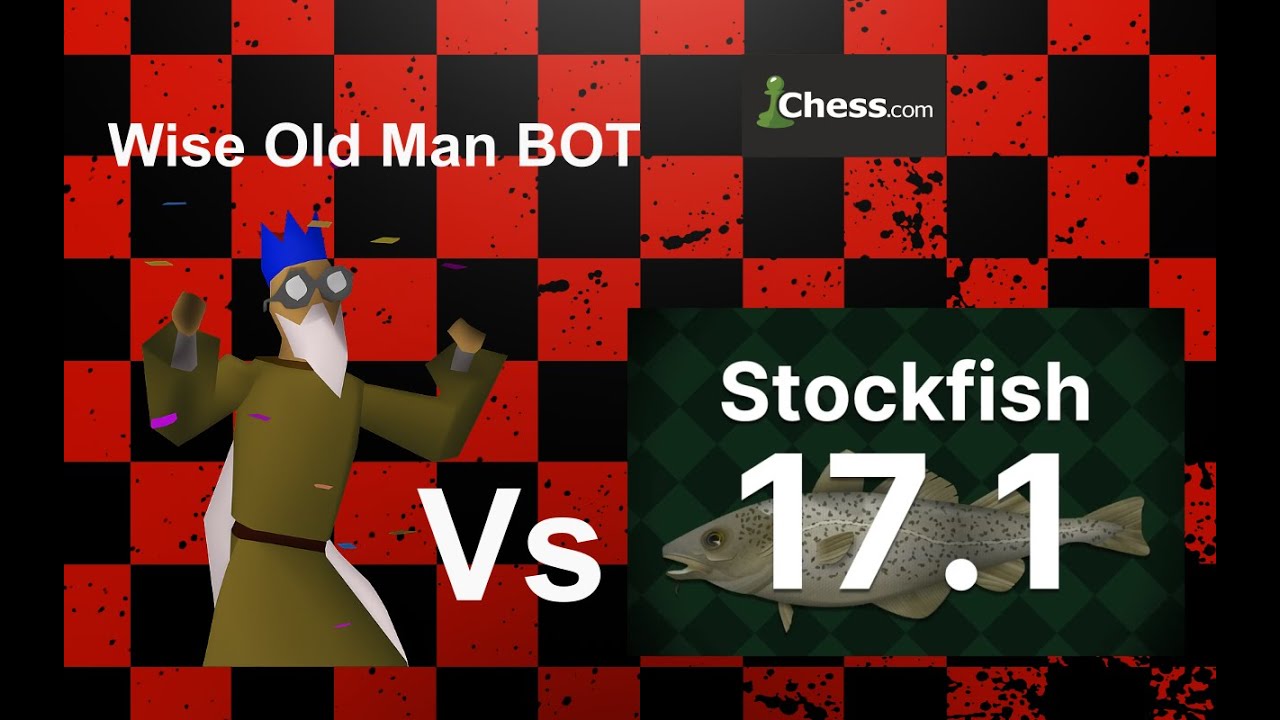 Stockfish 17 1 Crushes the Wise Old Man Bot Master Level  Chess com Super Engine Match