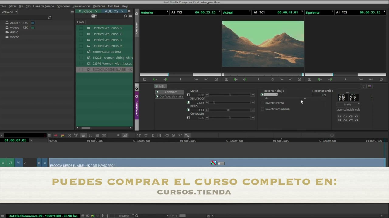 Avid Media Composer - Tema 17 Corrección de color 1
