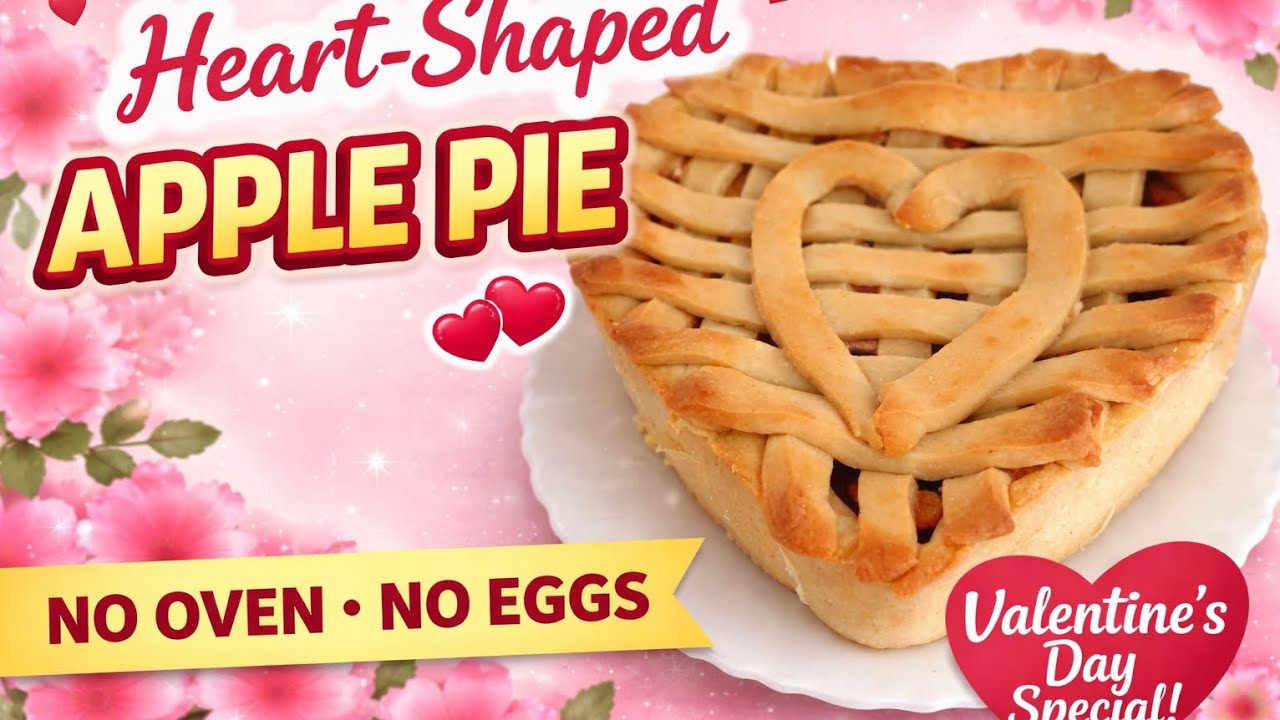 Apple pie, valentine's day special ,no oven,no eggs #viral#trending#explore #no oven #applepie