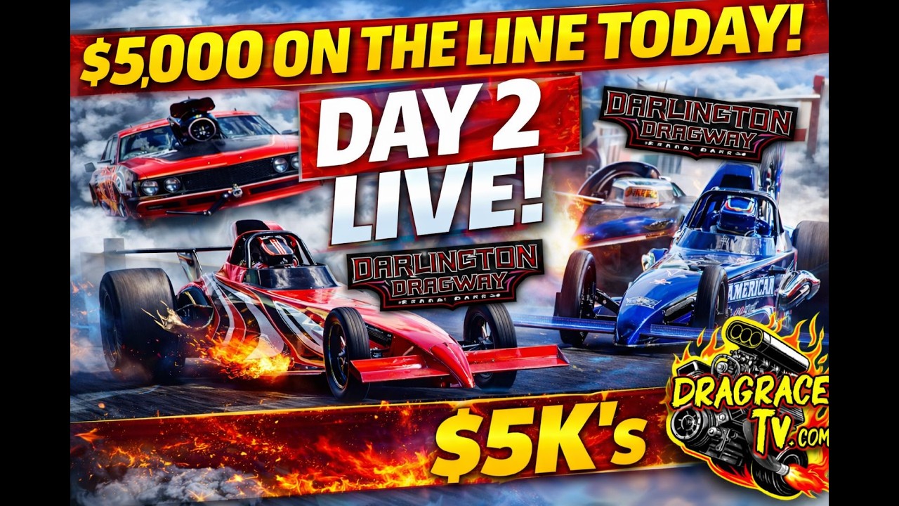 🔥 Day 2 Is WAR! Triple Nickel $5K’s LIVE at Darlington | Saturday March 14 | $5,000 To Win