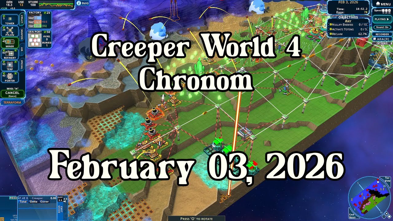 Creeper World 4 Daily Map –  February 03, 2026 | No Commentary
