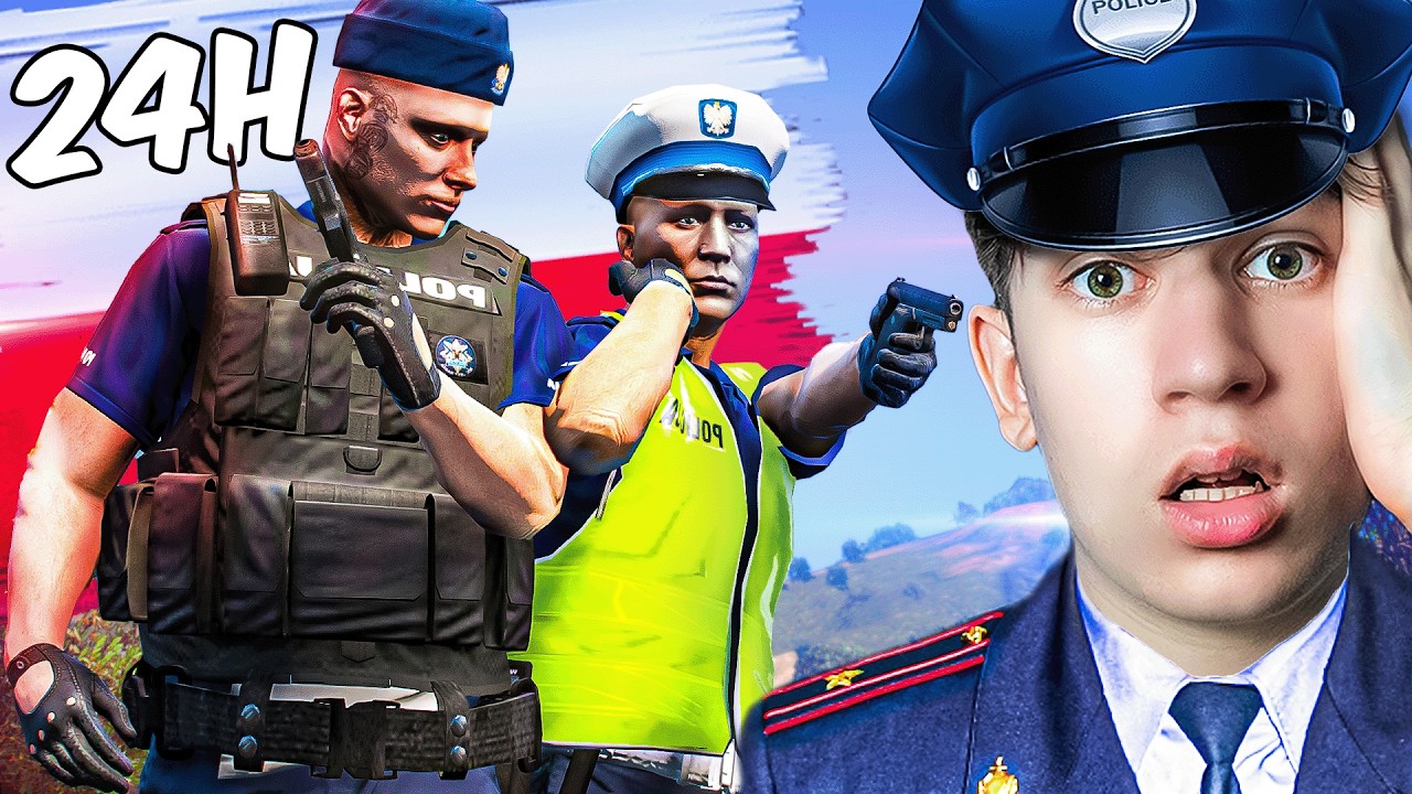 Spędziłem 24h jako POLSKA POLICJA w GTA V 😫
