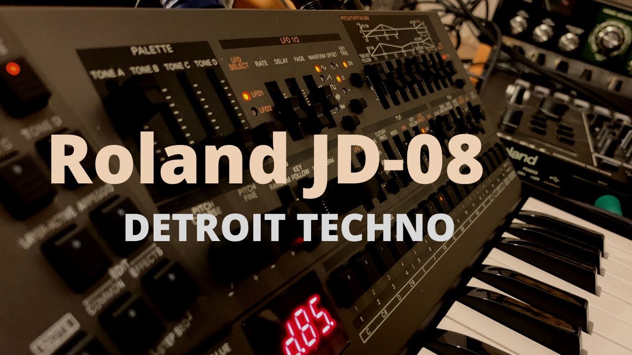 Roland JD-08 TR-8s Detroit Techno Session with ST101