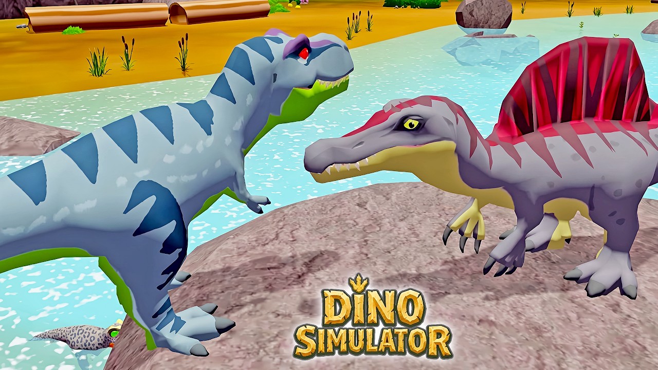 T-Rex Meets Spinosaurus! | Dino Simulator Game #14