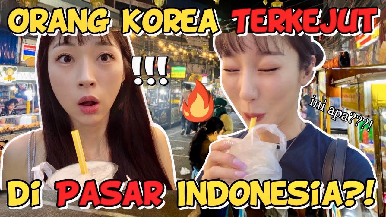 🇰🇷🇮🇩 FIRST TIME!! Orang Korea Coba Makanan Pasar Malam Tangerang! Rasanya Bikin Ketagihan! 😍