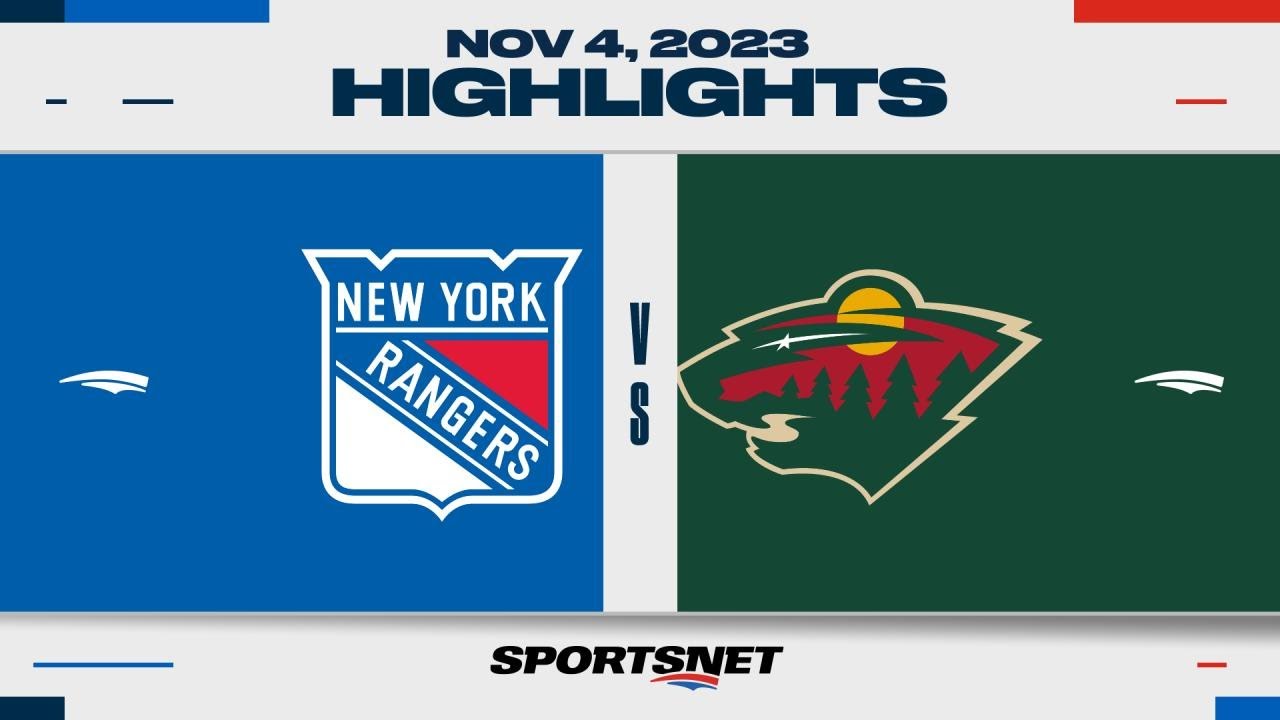 NHL Highlights | Rangers vs. Wild - November 4, 2023