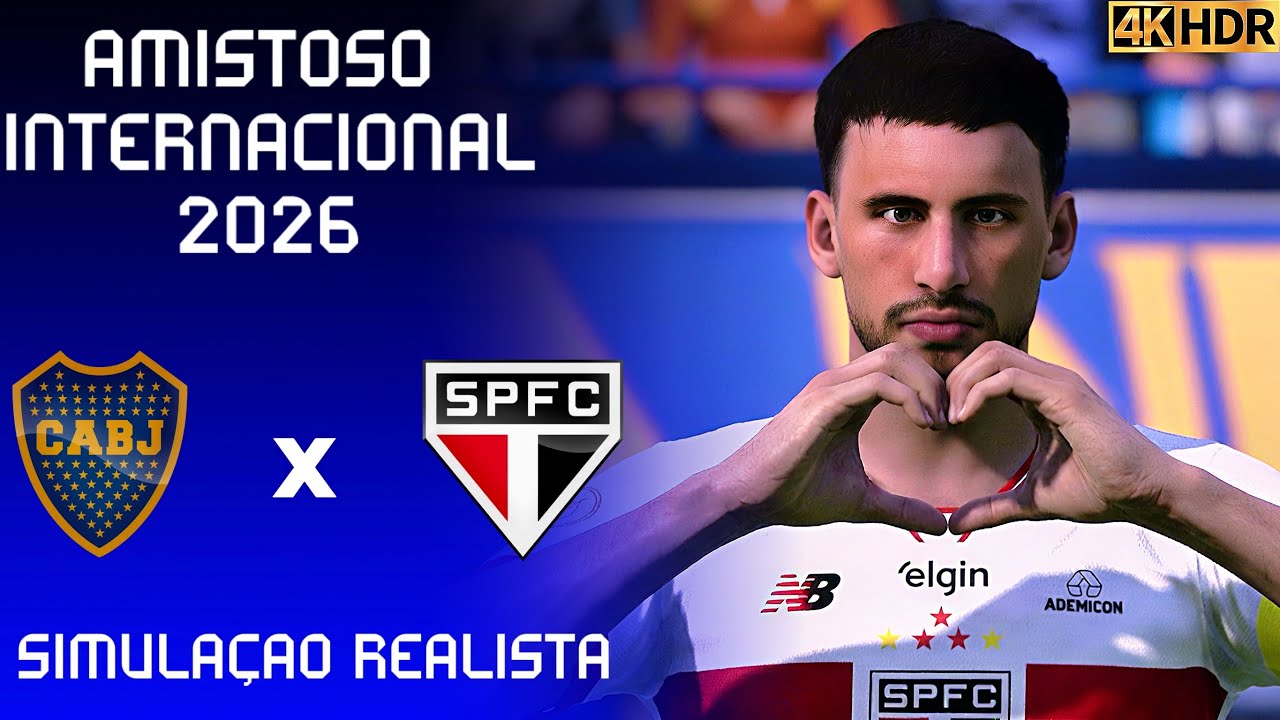 Boca Juniors vs São Paulo | Amistoso | Simulação 4K Ultra HD (60FPS) Pes 2021 Gogosz Patch.