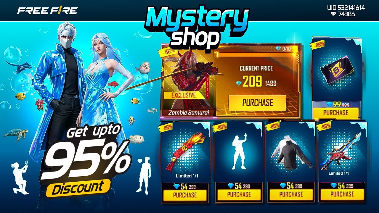 OB53 100% Next Mystery Shop Discount Event|New Event Free Fire Bangladesh Server|Free Fire New Event