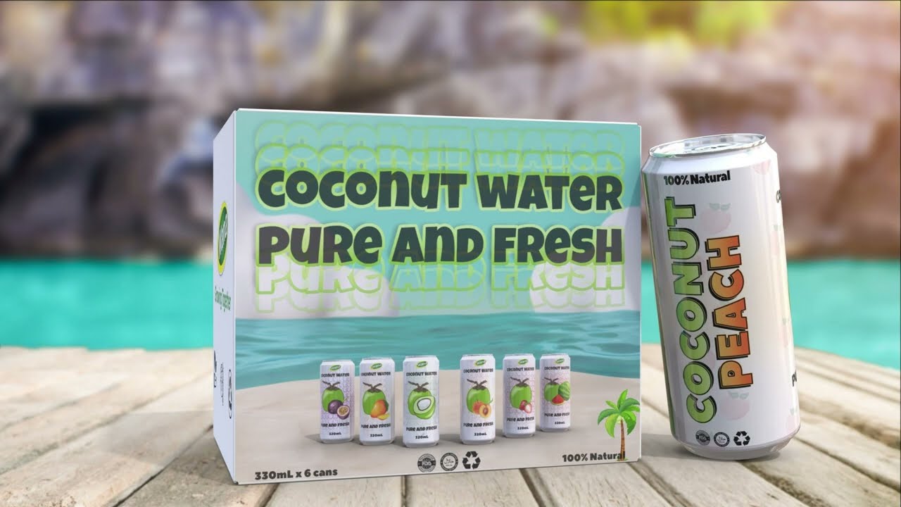COCONUT WATER MIXED WITH VIETNAM TROPICAL FRUITS