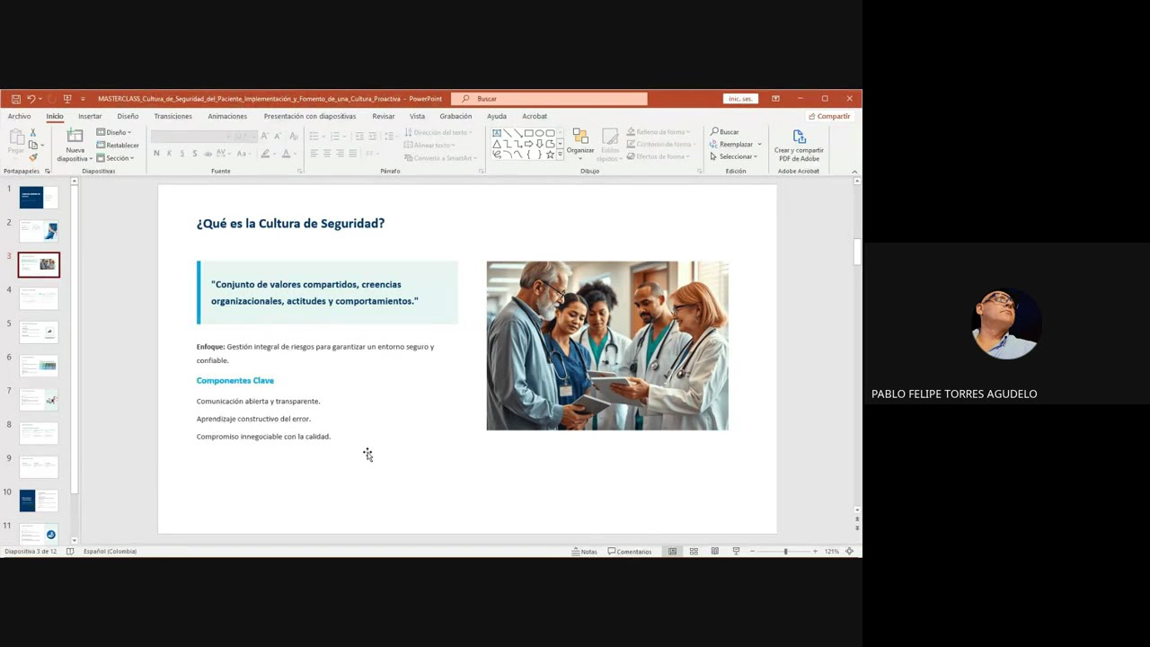 MasterClass en Salud | Cultura de Seguridad del Paciente: Implementación y Cultura Proactiva