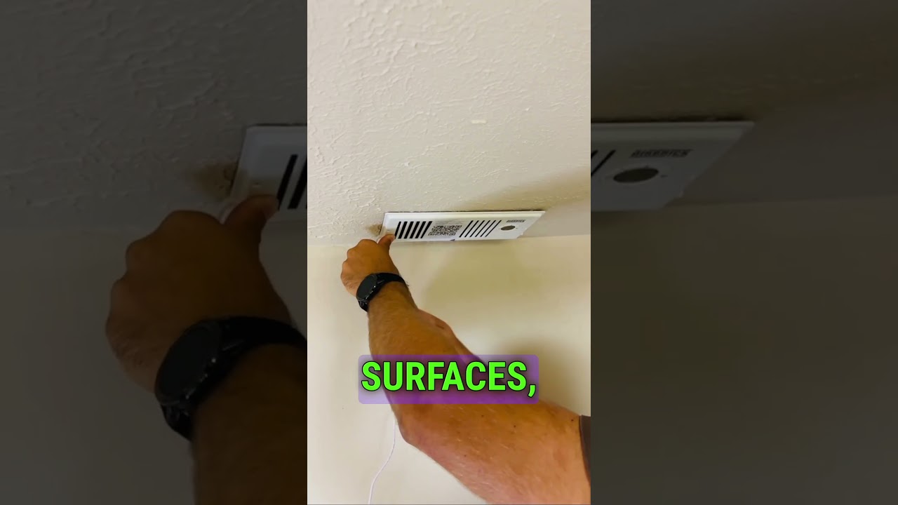 Airbrick Register Booster Fan ceiling installation. Smart Fan with Remote. Fits 4&rdquo; x 10&rdquo; Registers.