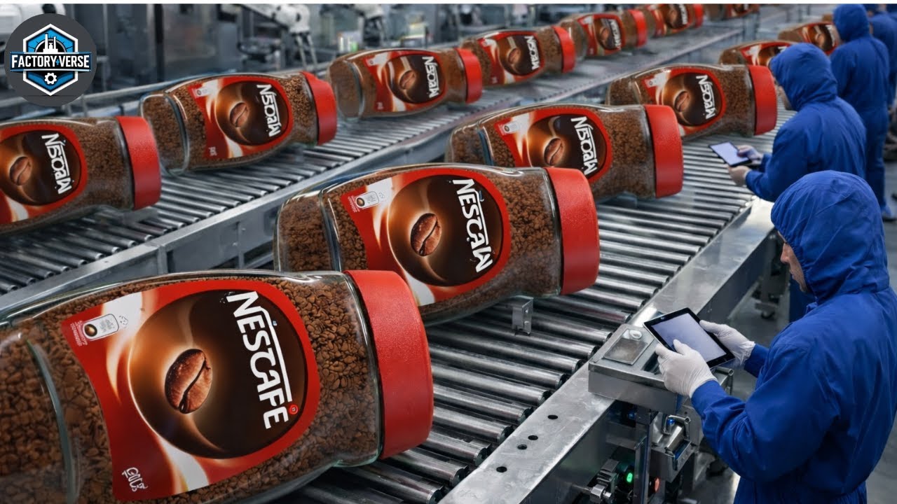 Inside Nescafé: From Coffee Farms to Instant Coffee Granules (Full Factory Process)