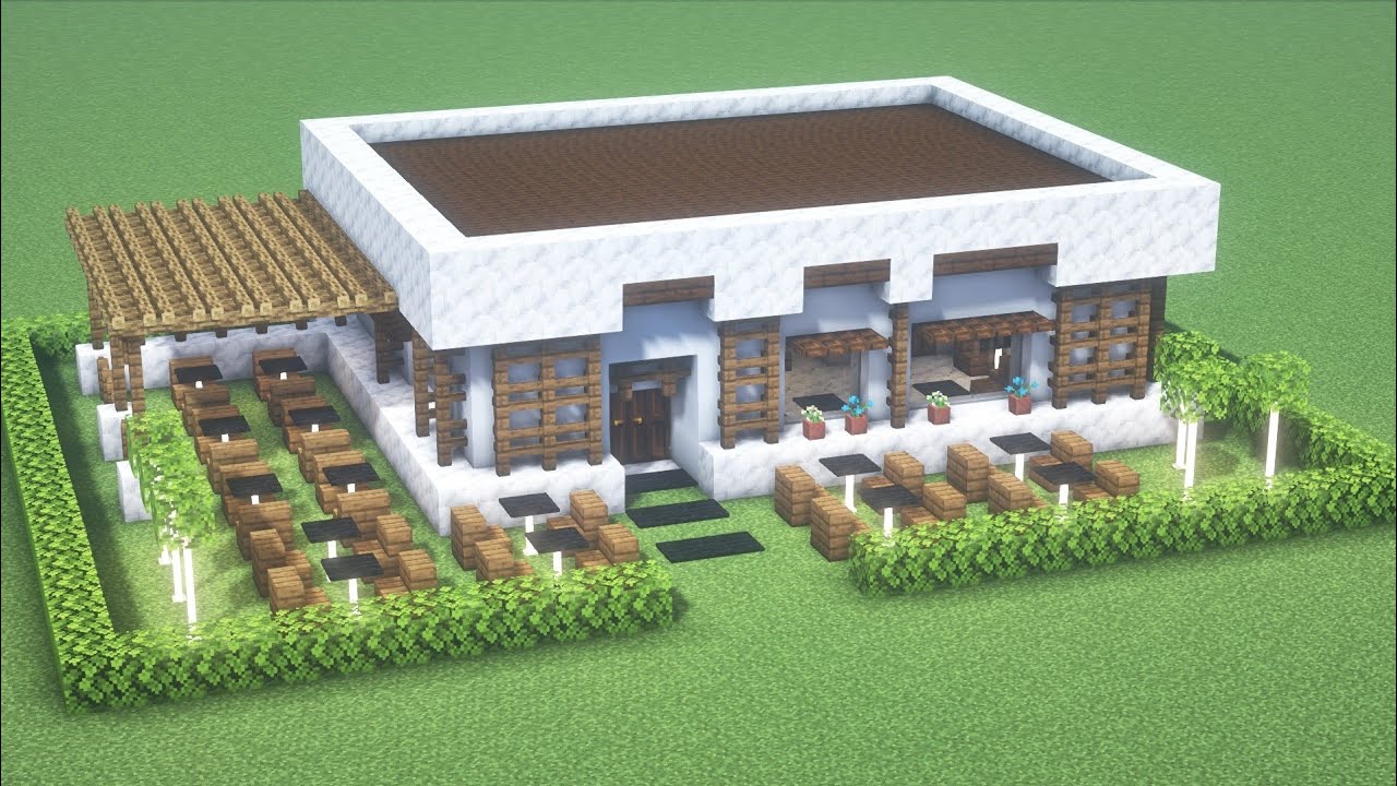 How To Build a Cafe in Minecraft - Minecraft Tutorial