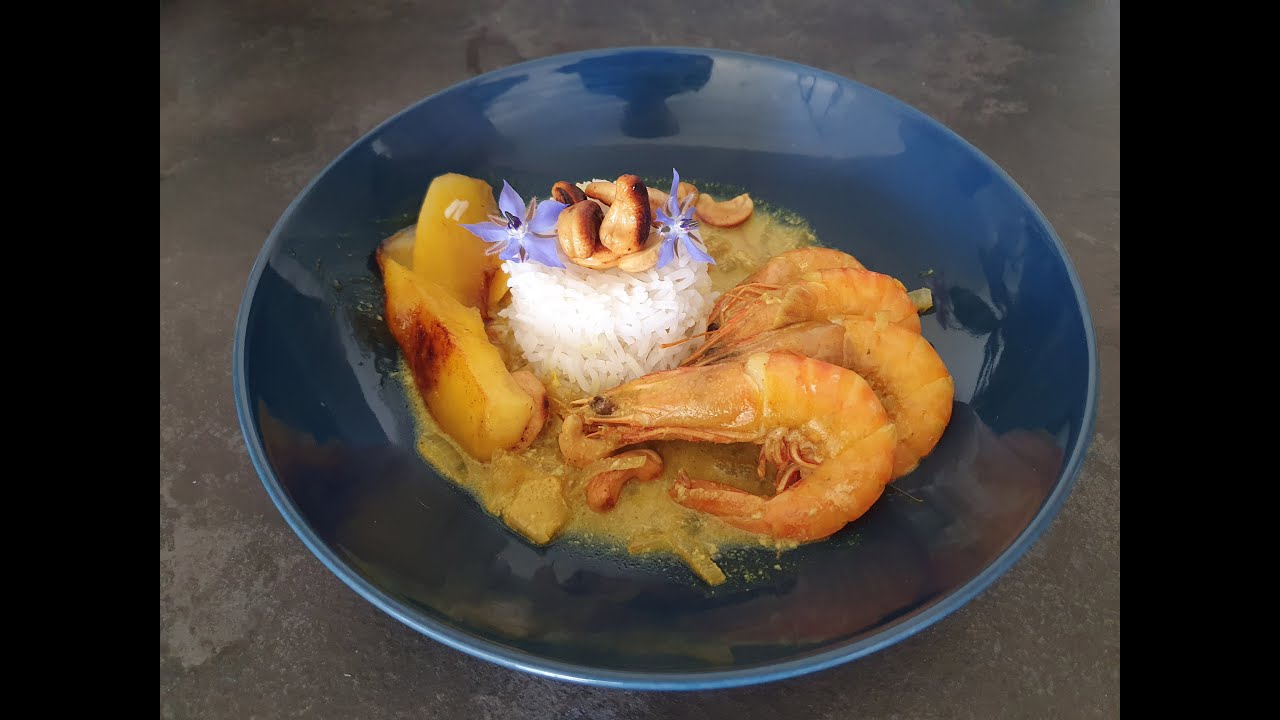 Les rendez-vous recette : Gambas cuisinés au lait de coco, mangue et noix de cajou
